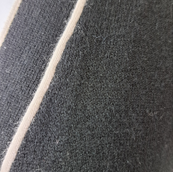 L'AGENCE Black and White Ronny Piped Wool and Cotton Cardigan Size XS - Picture 10 of 12